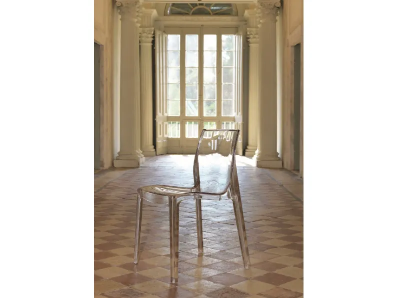 Sedia Jordan S397 in polipropilene lucido trasparente di Friulsedie