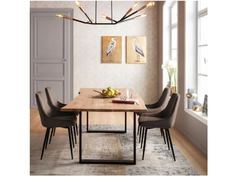 Sedia East Side in tessuto Brown di Kare Design