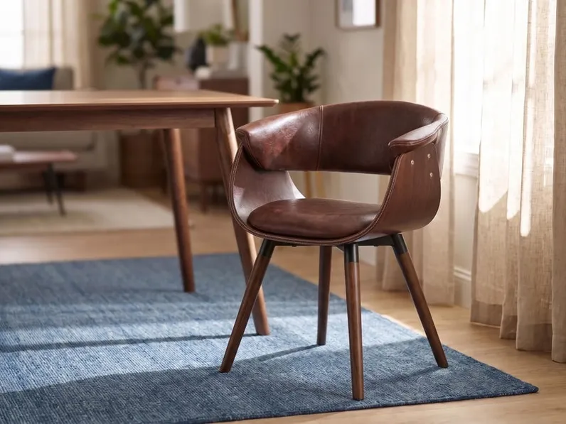 Sedia Monaco in cuoio di Kare Design