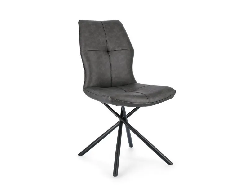 Sedia in ecopelle Kepler di Bizzotto
