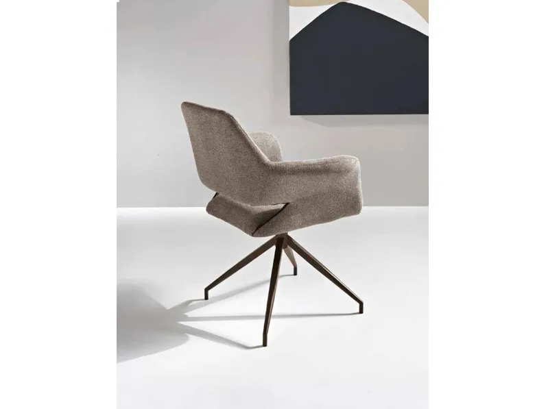 Sedia Kerry in tessuto imbottito di Capodarte