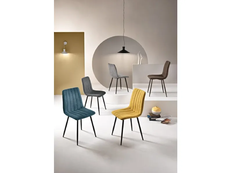 Sedia Kole in tessuto imbottito di Ikone Casa