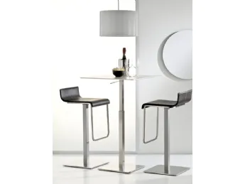 Kuadra Stool Cuoio