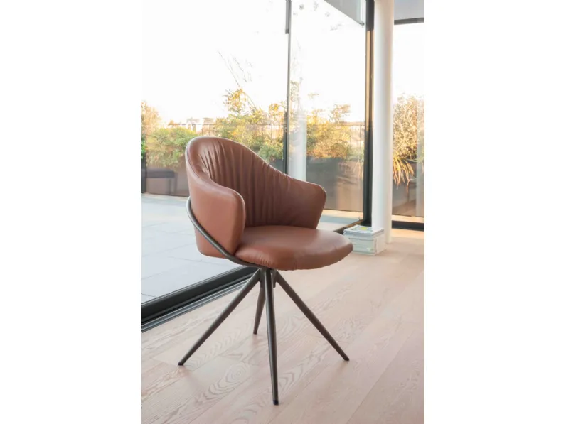 Sedia in pelle Layla Soft di Compar Italia