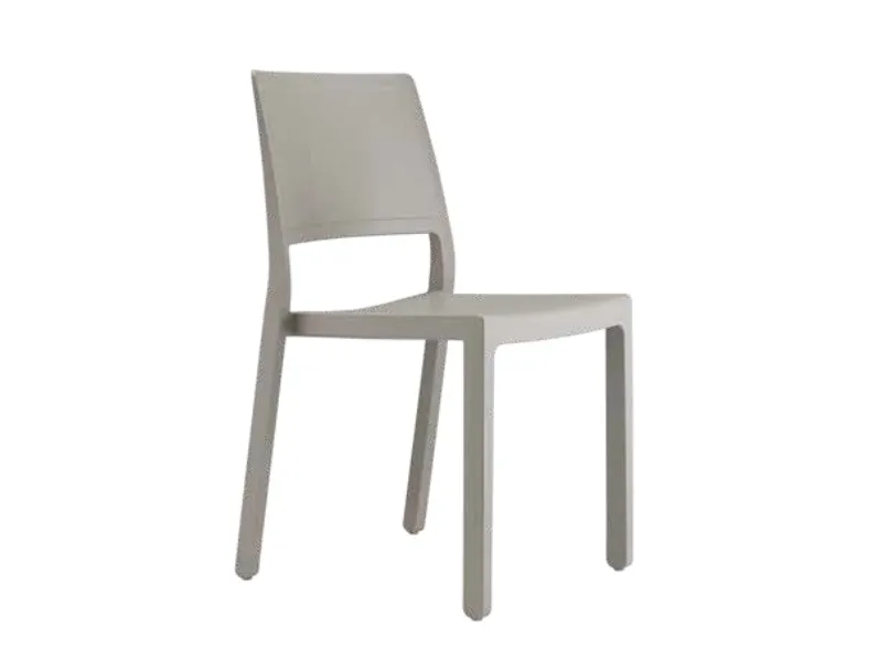 Sedia impilabile Leterrazze in tecnopolimero rinforzato con fibra di vetro di Eurosedia