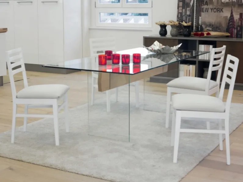 Sedia in faggio imbottita LF220 di Zanini Mobili