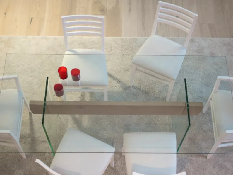 Sedia con braccioli con seduta e schienale imbottiti LF231 di Zanini Mobili