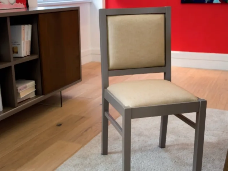 Sedia in faggio con schienale e seduta imbottiti LF239 di Zanini Mobili