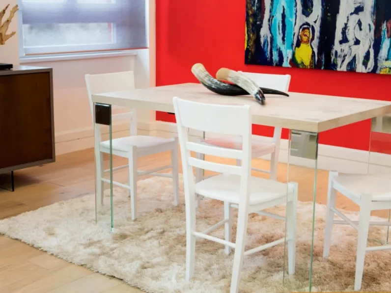 Sedia in faggio laccata LF241 di Zanini Mobili