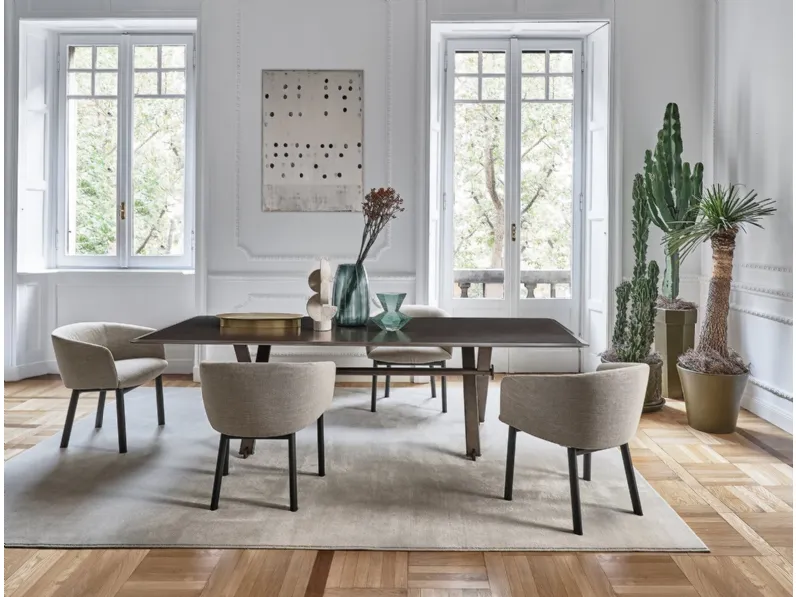 Sedia Livrette in tessuto imbottito di Gallotti&Radice