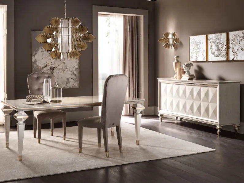 Sedia classica imbottita con lavorazione capitonné Liz Alta di Cantori