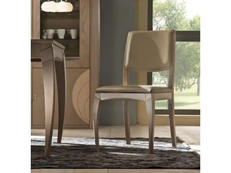 Sedia Luna art 5013 con seduta e schienale imbottito di Padovani Mobili