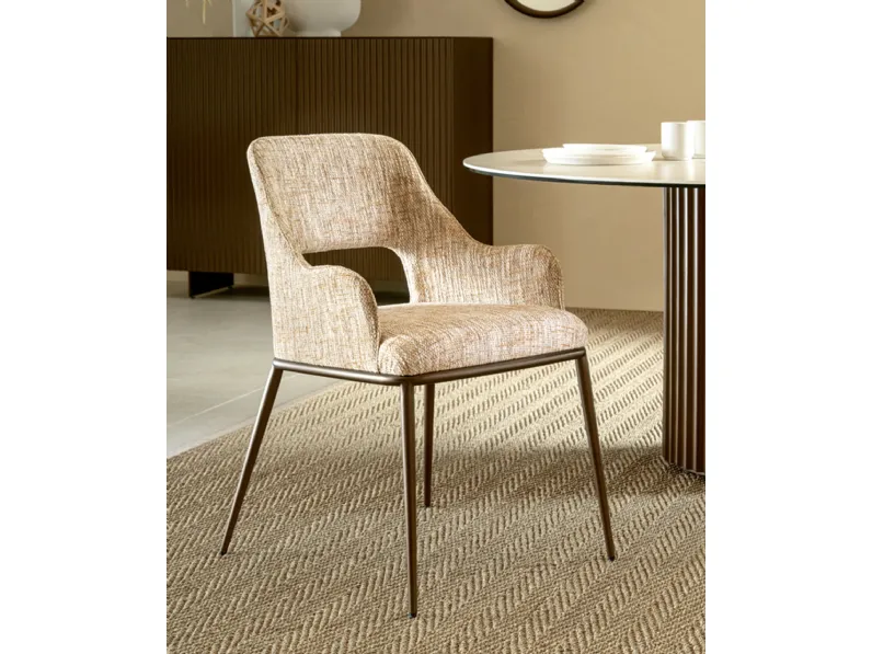 Sedia Maia in tessuto di Riflessi