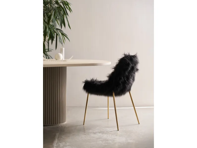Sedia Mammamia Fur in eco pelliccia di Opinion Ciatti