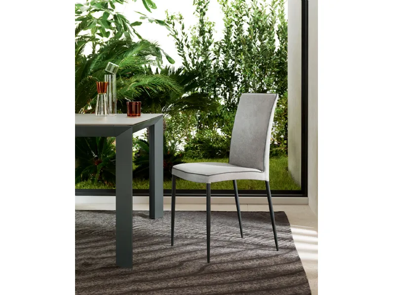 Sedia Marta Flex in tessuto imbottito di Riflessi