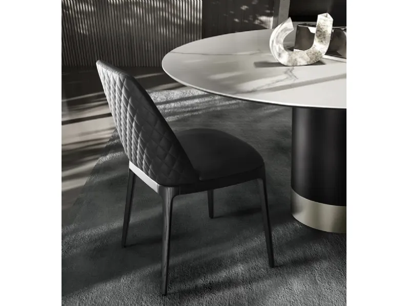 Sedia in pelle Max Diamond di Eforma