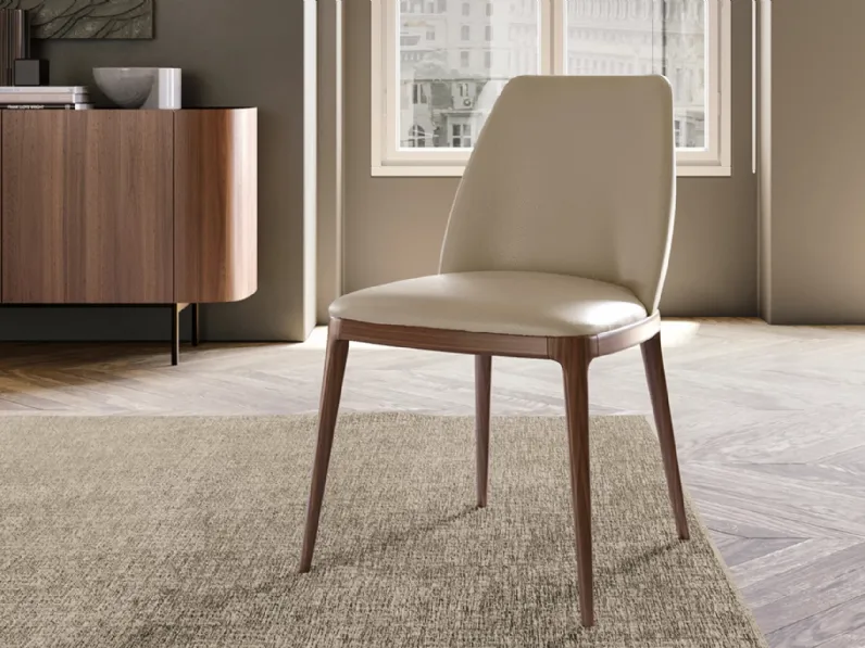 Sedia in pelle Max di Eforma