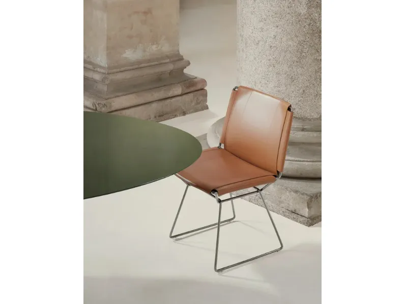 Sedia in cuoio Neil Chair di MDF Italia