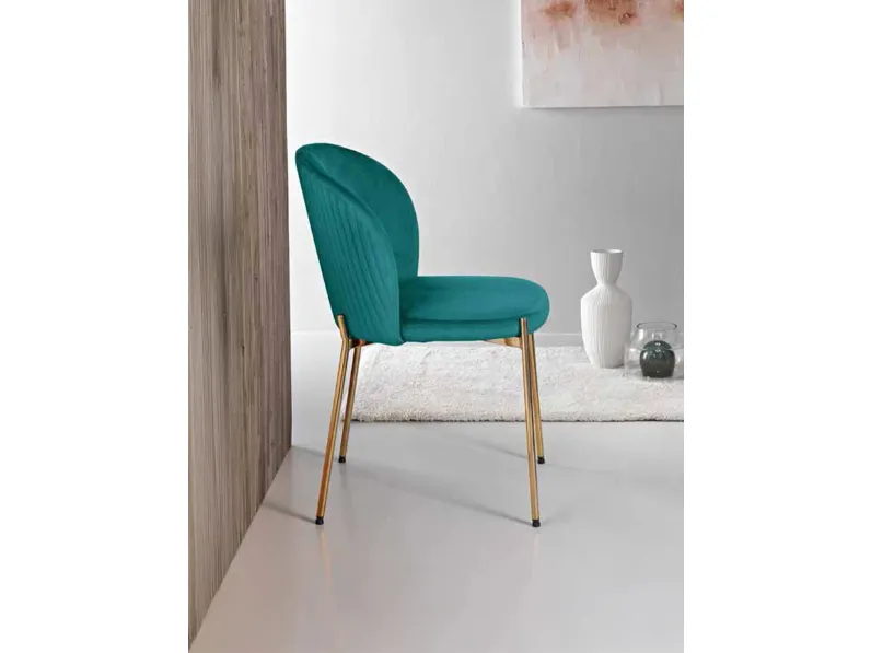 Sedia Megan in velluto imbottito di Capodarte