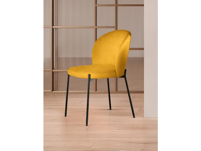 Sedia Meggie in tessuto imbottito di Capodarte