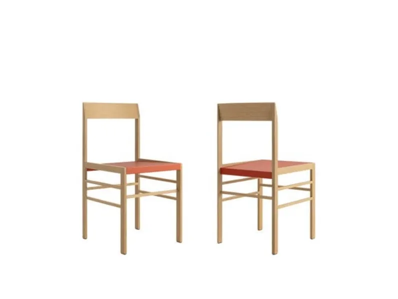 Sedia in rovere massello Metric di B&B Italia