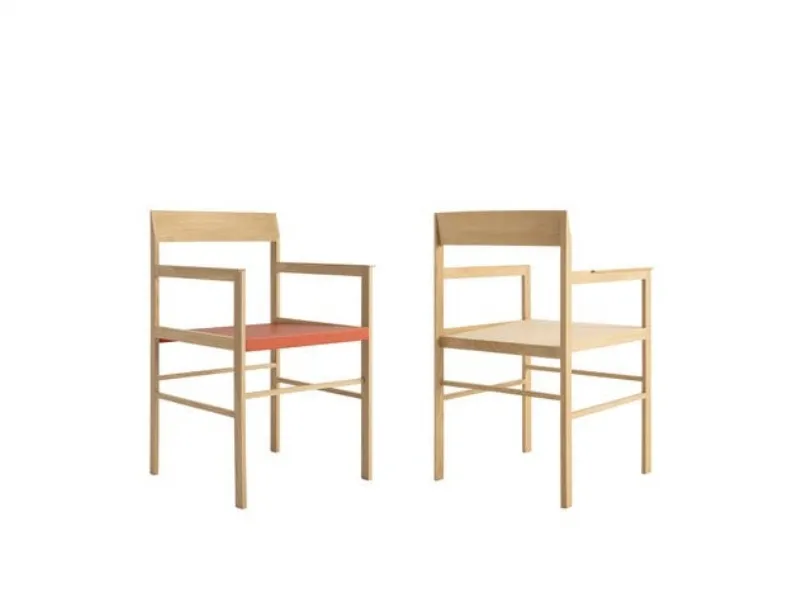 Sedia in rovere massello Metric di B&B Italia