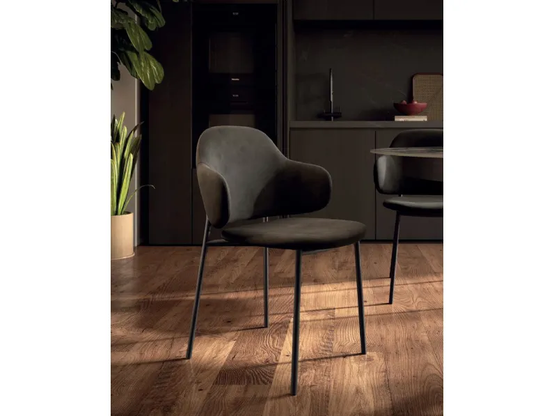 Sedia Mia in velluto de Di Lazzaro