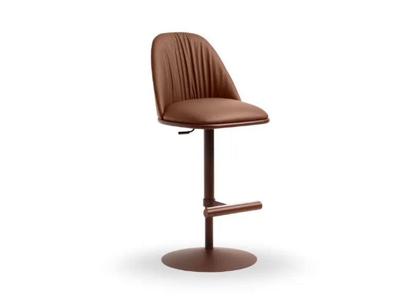 Sgabello in pelle Lea Deluxe di Midj
