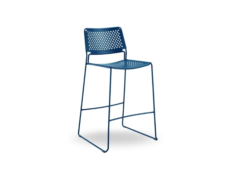 Sgabello in metallo Slim di Midj