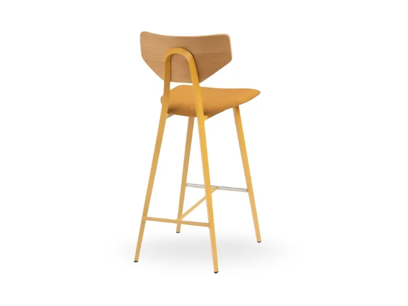 Sgabello in legno con seduta imbottita Tosca di Midj