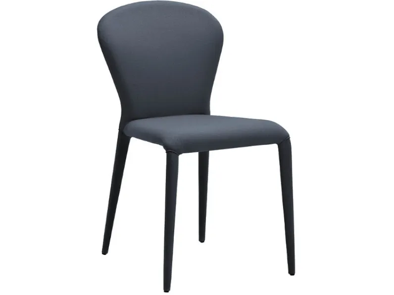 Sedia Soffio S R_TS rivestita in tessuto di Midj