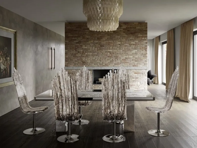 Sedia di design realizzata in policarbonato policromo Milano di Edra