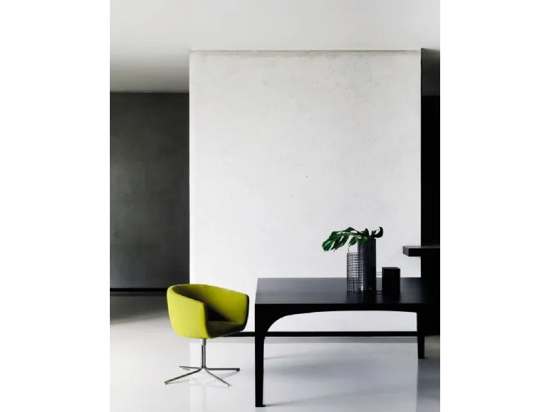 Sedia Mini Jelly in tessuto con base in acciaio cromato di Living Divani