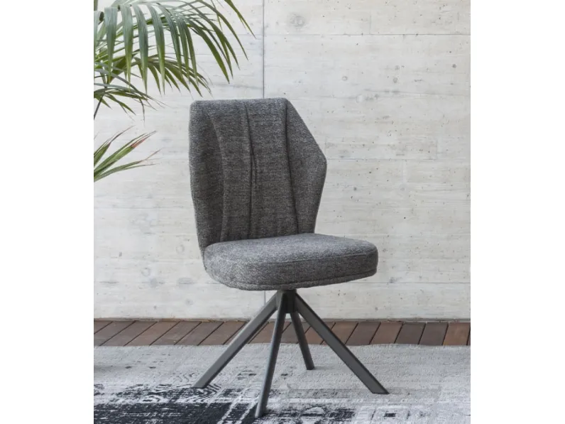 Sedia Mirabel in tessuto imbottito di Altacom