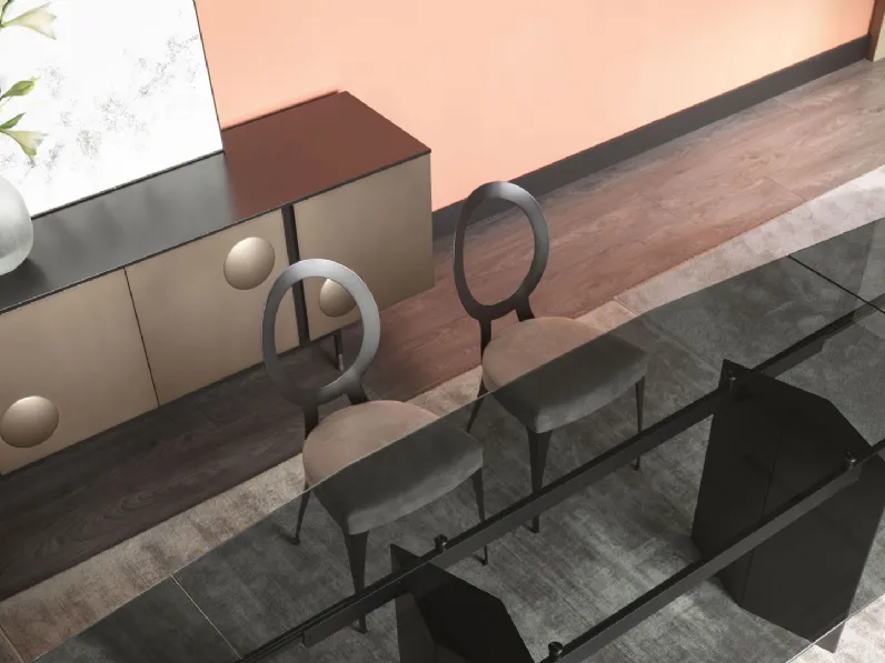 Sedia Miss Schienale Nudo in ferro con seduta imbottita di Cantori