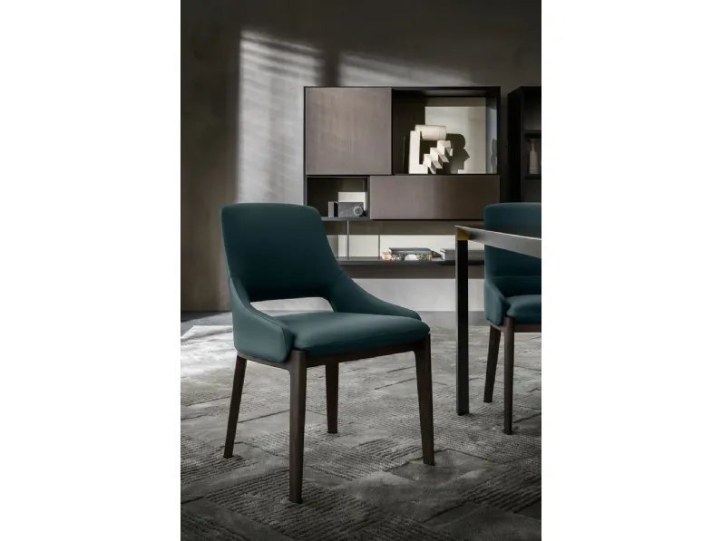 Sedia in pelle Devon di Molteni & C