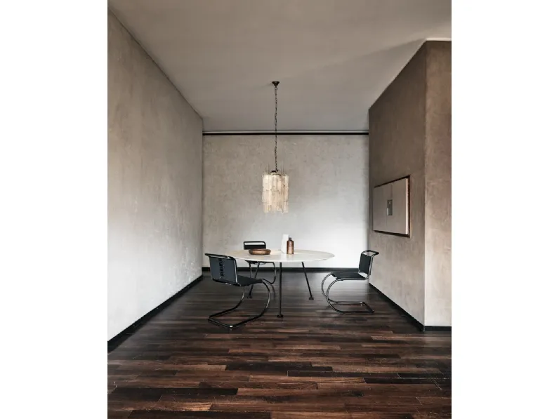 Sedia MR Side Chair in pelle di Knoll