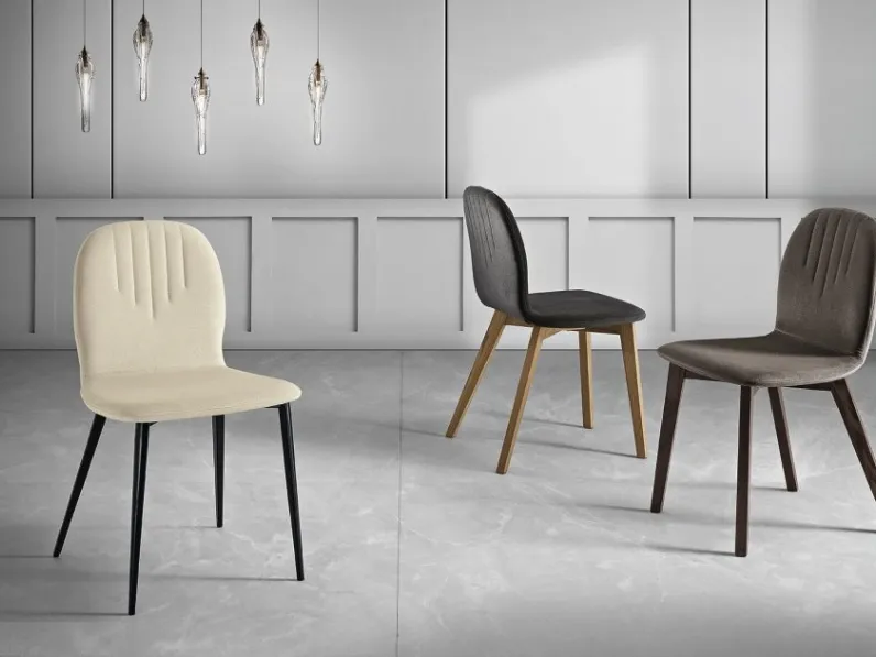 Sedia Musa in tessuto imbottito di MaxHome