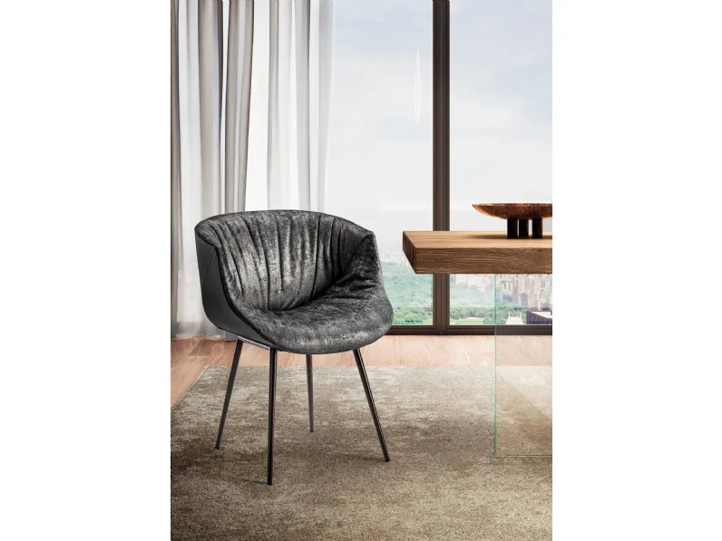 Sedia in tessuto Nacho SED030 di Lago