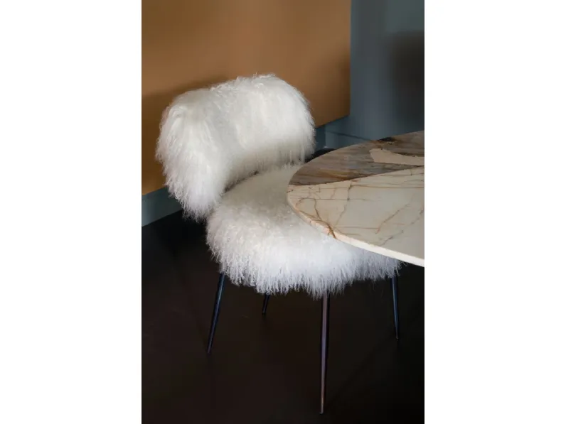 Sedia Nepal in pelo di mongolia di Baxter