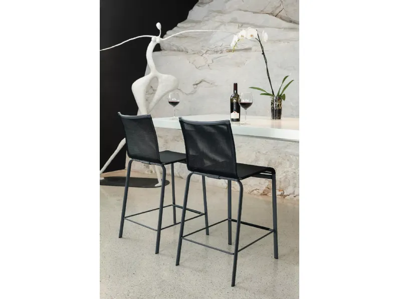 Sgabello Net in soft texplast di Bontempi