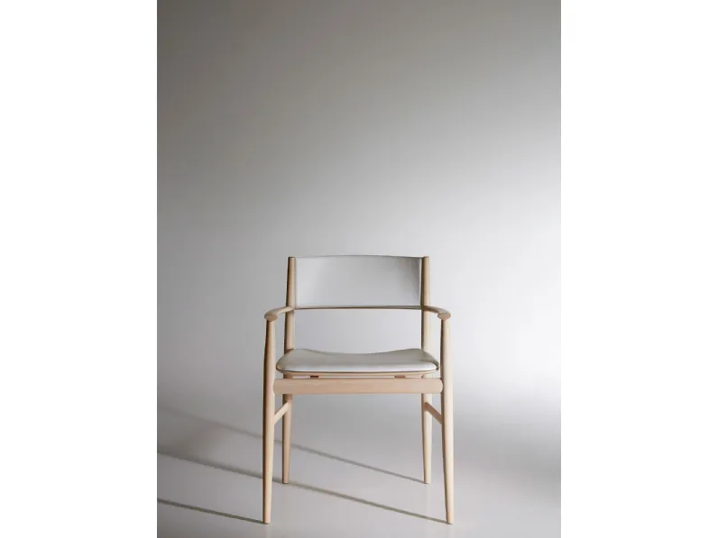 Sedia Neve in pelle imbottita di Porro