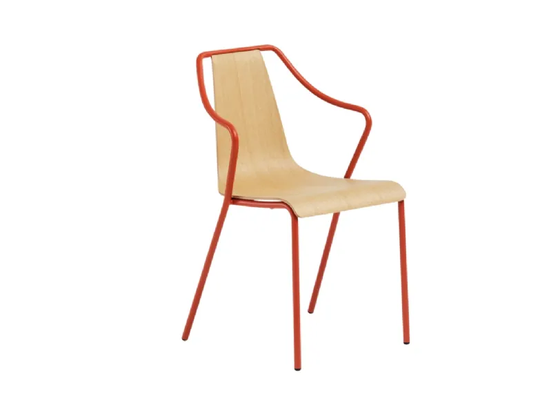 Sedia Ola P M LG in legno di Midj