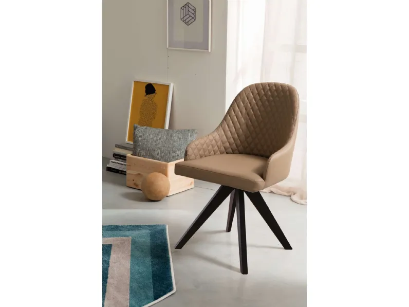 Sedia con braccioli Olimpia di Ozzio