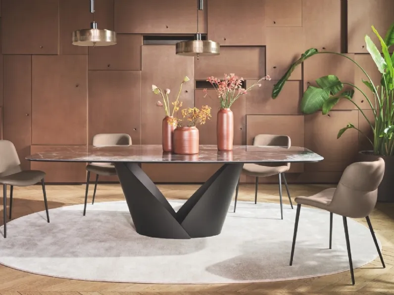 Sedia in ecopelle Onda di Calligaris