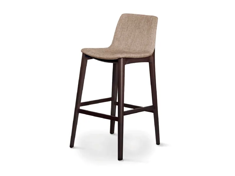 Sgabello Ellen Stool in tessuto e legno di Pacini e Cappellini
