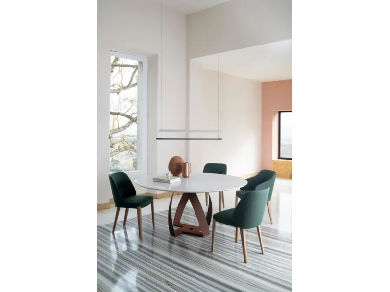 Sedia in tessuto Concha di Potocco