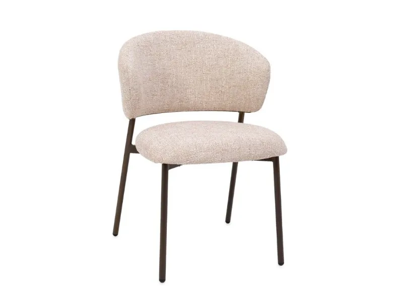 Sedia Prisca in tessuto imbottito di Bizzotto