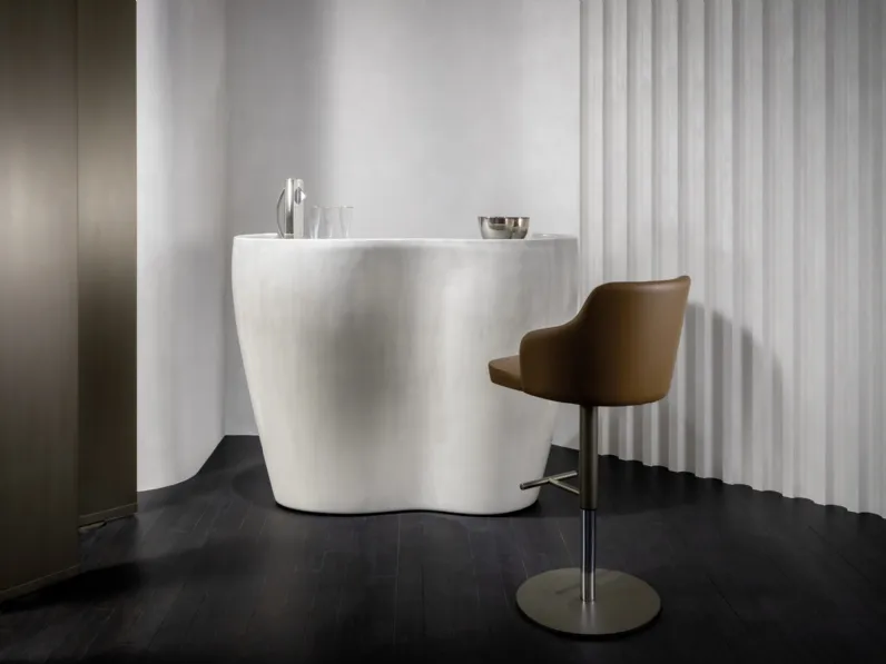 Sgabello in pelle imbottito Comfort di Reflex