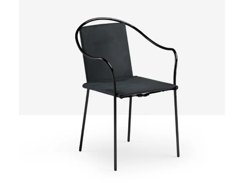 Sedia Rem in cuoio di Midj